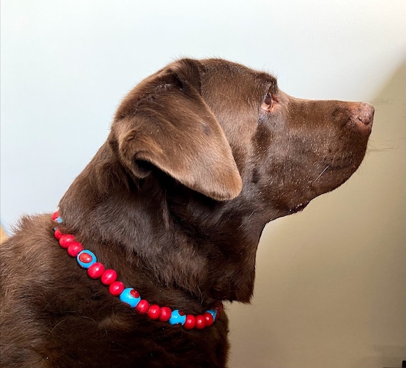 Beaded Rubber Necklace | Rubber Dog Charm Necklace