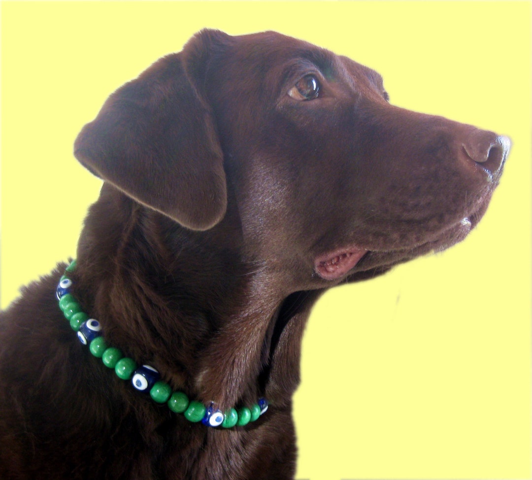 Handmade Dog Necklace Evil Eye Beaded Dog Necklace Collar for Dogs Gift