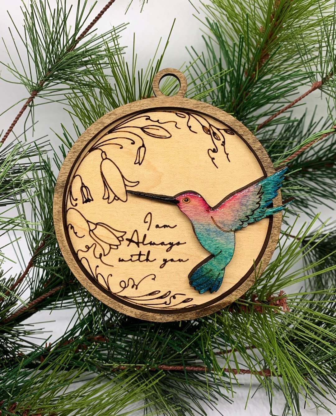 Personalized Hummingbird Memorial Ornament,