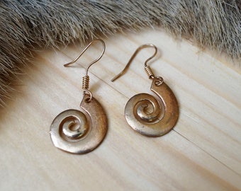 Spiral Ohrringe Kelten Hippie Boho bronze Mittelalter Festival Kreolen Schmuck