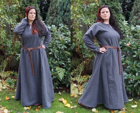 Viking dress made from thick cashmere wool for winter medieval | Etsy