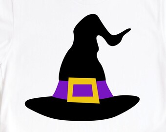 Witch Hat Svg, Halloween Witch Hat, Halloween Hat, Clipart Witch Hat, Trick or Treat, Silhouette & Cricut Files, Svg, Eps, Png, Dxf, Jpg