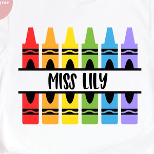 Kredka SVG, Monogram kredki SVG, Monogram dzielony SVG, Kredki SVG, Monogram nauczyciela SVG, Pliki do cięcia dla Cricut i Silhouette - SVG, Dxf, PNG