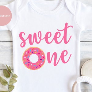 Sweet One Donut SVG, One sweet girl SVG, 1st Birthday Donut party cut file, First birthday cutting file for Cricut Silhouette png dxf eps
