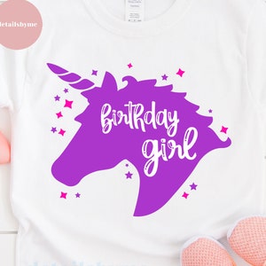 Birthday Girl svg, Birthday svg, It&#39;s My Birthday svg, Unicorn Bithday svg, Unicorn svg, dxf, eps, png, Instant Download, Cricut, Silhouette