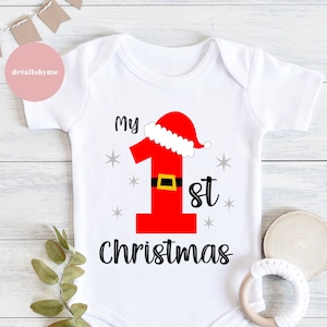 My First Christmas SVG 1. Weihnachten Plotterdatei 1. Weihnachtsbaum Baby Mädchen Weihnachtsshirt Weihnachten Silhouette Cricut Vinyl