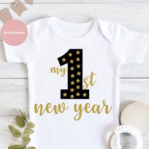 Mijn 1e Nieuwjaar Svg, Mijn eerste Nieuwjaar SVG, Oudejaarsavond, SVG cut bestand, Baby's First, Vuurwerk svg, design, shirt, silhouet, cricut