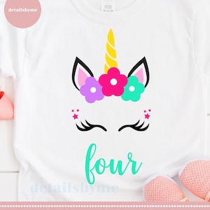 4e verjaardag svg, Unicorn SVG, Unicorn verjaardag Svg, Unicorn Vierde verjaardag svg, Unicorn Face SVG, unicorn horn svg, verjaardag svg