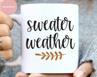 Sweater weather svg, fall vibes svg, cozy vibes svg, fall shirt svg, winter svg, cold weather svg, fall svg, hand lettered svg, sweater svg