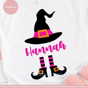 Hexe Monogramm Svg, Halloween Svg, Witch Hat and Feet Svg, Dxf, Eps, Png, Witch Legs Cut Files, Halloween Shirt Design, Silhouette, Cricut