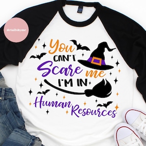 Zasoby ludzkie Halloween SVG | Powiedzenie Halloween SVG | Clipart Halloween Nie możesz mnie przestraszyć, jestem w HR SVG, Uroczy Clipart Halloween Biuro HR