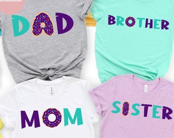 Donut Birthday Svg, Donut Dad, Donut Mom, Donut Matching Family Shirts, Donut Birthday Girl, Donut Birthday Party Donut Set, Family Shirt