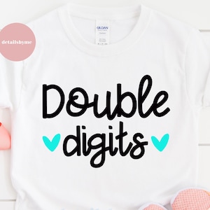 Doppia Cifra Svg, 10th Birthday Svg, Birthday Girl, Birthday Svg, 10 anni, Clipart, Silhouette