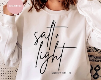 Sal y Luz Svg, Fe Svg, Escritura Svg, Jesús Svg, Calcomanía Svg, Inicio SVG, Christian Svg, Archivo de Corte, Inspiración Svg