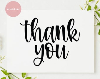 Thank You SVG, Thank You Sign, Floral, Wedding Thank you svg, Thank you card, Printable, Thankful, Cut File Cricut, Silhouette