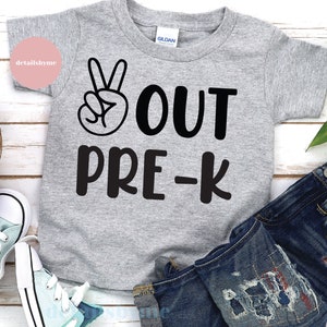 Peace out pre-k SVG / Último día de cotización escolar / Cortar archivo / clipart / imprimible / vector / uso comercial descarga instantánea