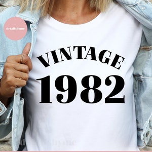 40th Birthday SVG, 40 birthday SVG, 40th Birthday Gift Svg, 40 Birthday Shirt SVG, Vintage 1982 svg, 40 years old,Files for Cricut, svg, png