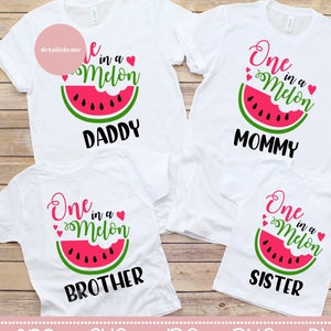 One In a Melon SVG Bundle, One In a Melon Family SVG Bundle, Watermelon Birthday SVG, Summer svg, Watermelon svg, Birthday Party Shirt svg