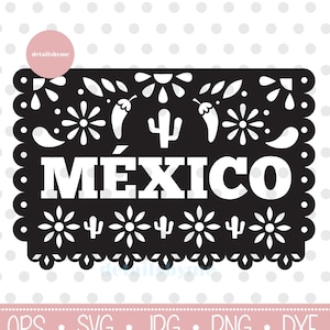 Papel Picado Svg, Mexico Svg, Onafhankelijkheidsdag Svg, Mexicaanse Fiesta Banner Svg, Clipart, Eps, Svg, Png, Dxf, Jpg