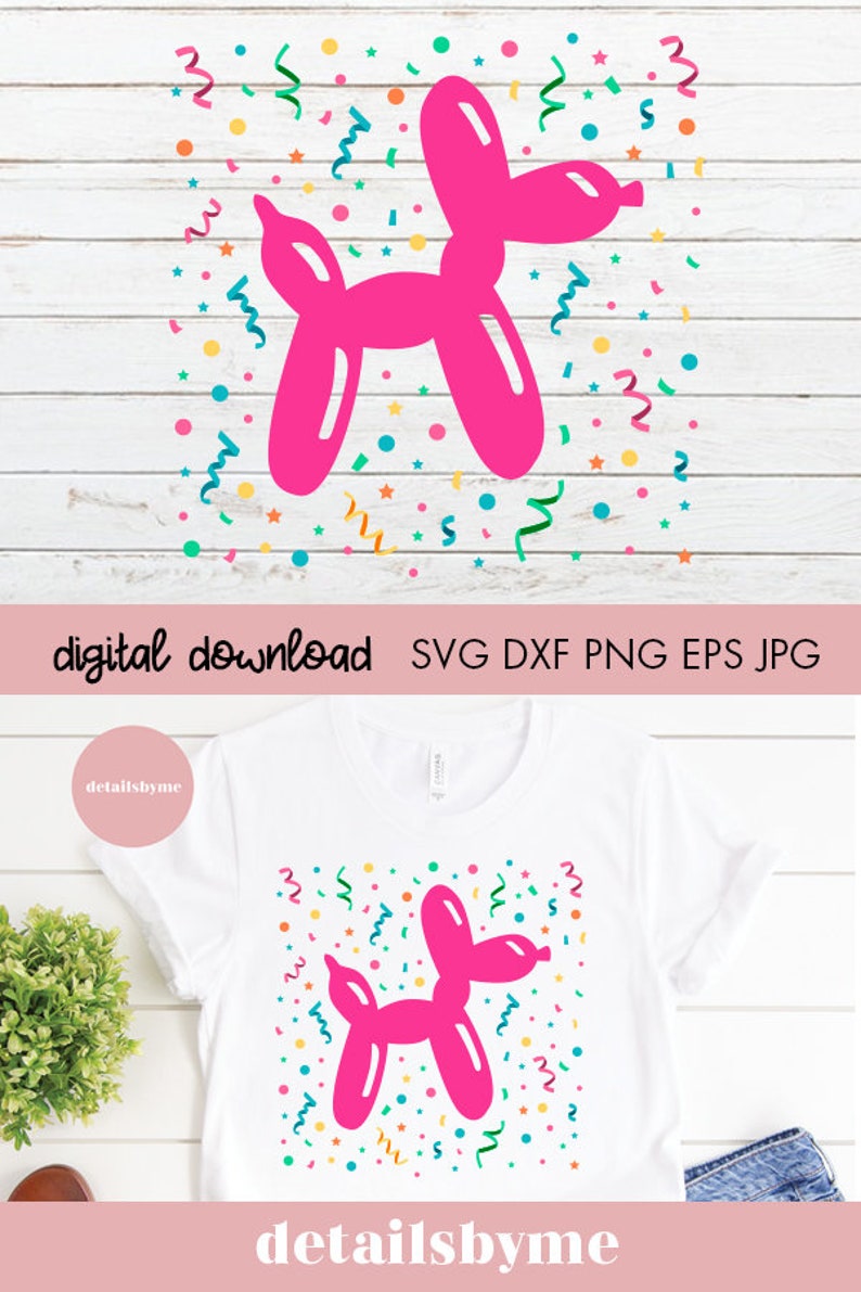 Download Balloon Dog Svg Balloon Animal Svg Cricut Silhouette Eps | Etsy