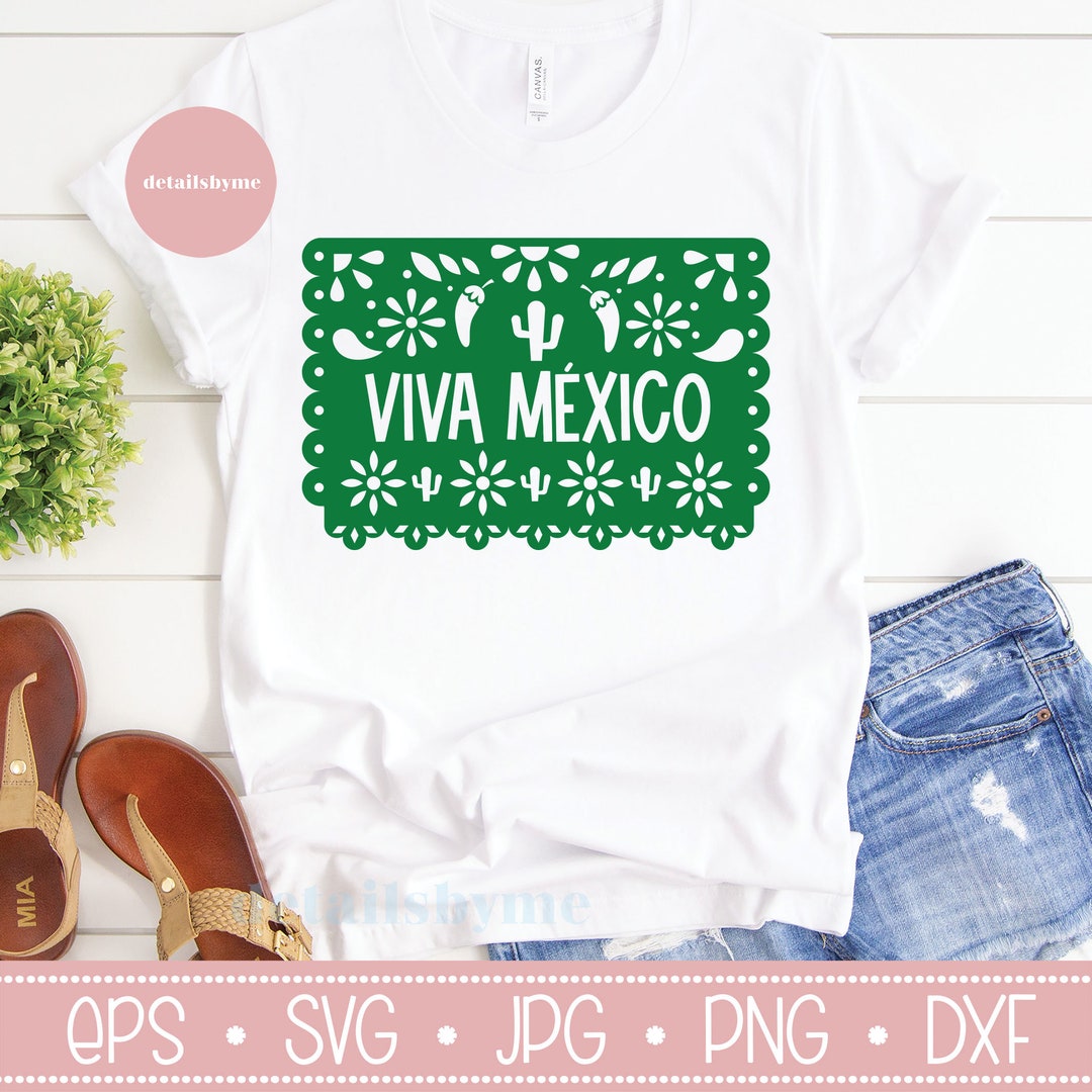 Viva México Svg Papel Picado Svg Día de la Independencia - Etsy México