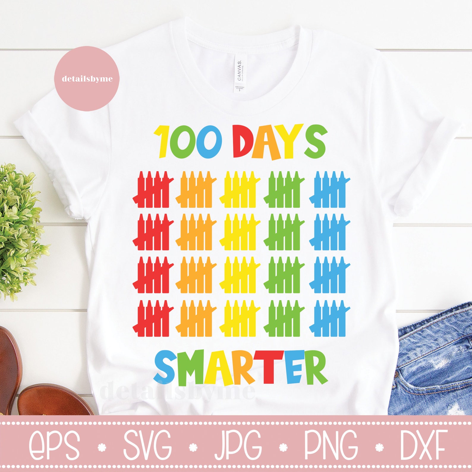 100 Days Smarter Svg, 100th Day of School Svg Dxf Eps Png, Kids Svg ...
