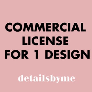 Commercial License, ONE Single Design Commercial License, Commercial License Clipart, Commercial Use, License, Clipart License,  License