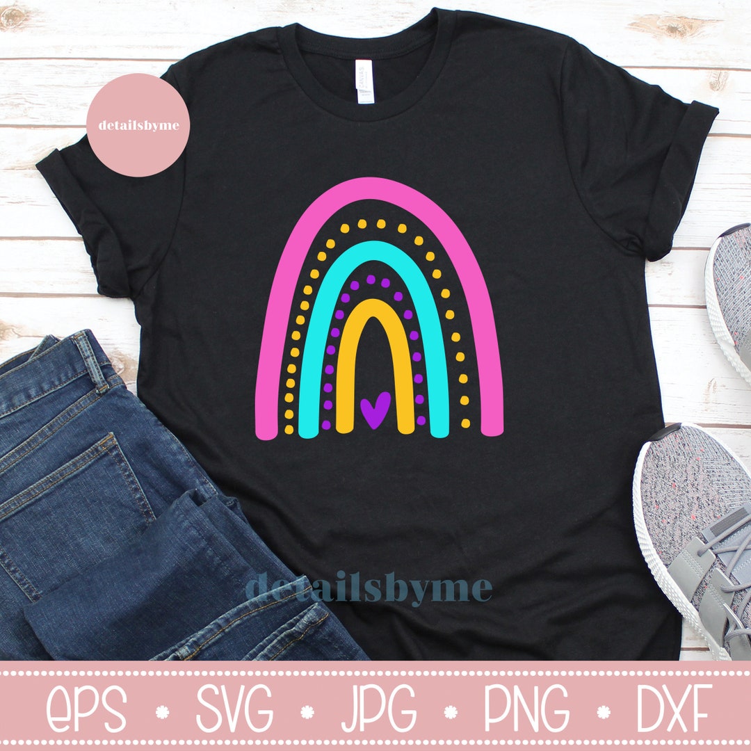 Rainbow Svg Boho Svg Baby Rainbow Svg Rainbow Clipart - Etsy