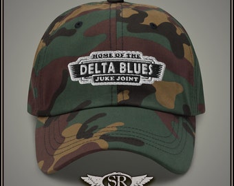 Delta Blues Embroidered Camouflage Dad Hat