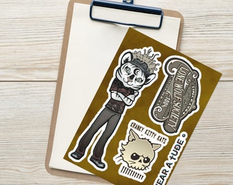 MOON CAT stickers for harmonica players