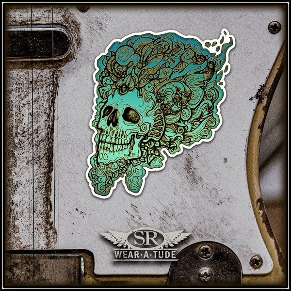 SHPONGLE SKULL stickers with ink design