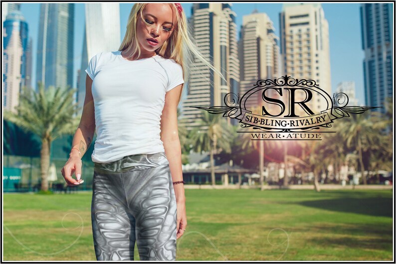 Leggings for Women Printed Leggings High Waist Leggings Yoga Tights Yoga Leggings ALIEN GRUNGE ~ Yoga Leggings