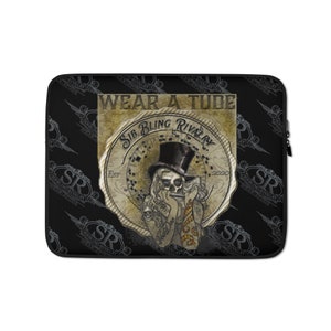VOODOO BLUES, Laptop Sleeve, Harmonica player design