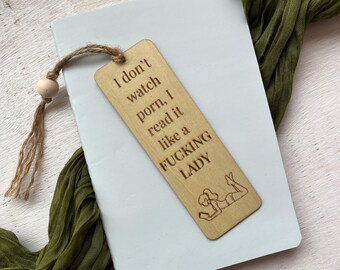 Lustiges Erwachsenen Humor Holz Lesezeichen: Custom Design