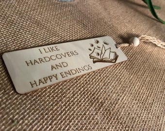 Lustiges Lesezeichen aus Holz - Smut Buchliebhaber Geschenk, Laser graviert