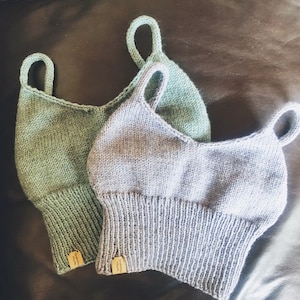 Hand knit crop top