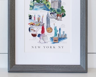 New York City Map Druck