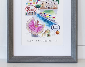 San Antonio Karte Drucken