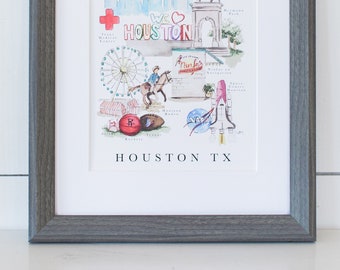 Houston Karte Karte Drucken