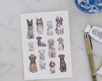 Grußkarte mit Hunde-Collage