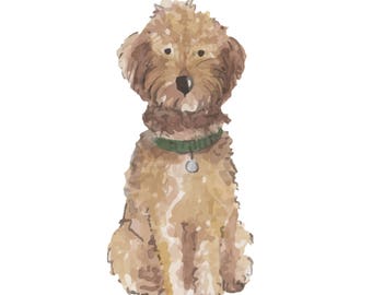 5x7 Golden Doodle Print