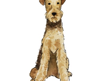 5x7 Airedale Druck