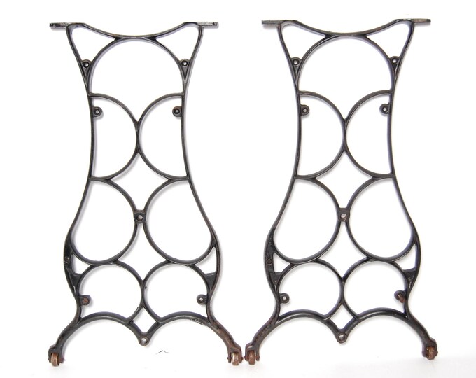 Antique Cast Iron Sewing Machine Table Legs Base Vintage Etsy