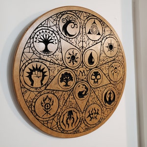 Mana and Ravnica Guild Symbols - Magic The Gathering Inspired Sign - MTG - Causal Home Decor- Fandom - Fan Art