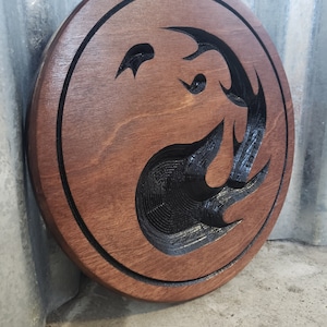 MTG Red Mana Symbol - Fire - Wood carved - Magic The Gathering Inspired - Fantasy Art - Wall Art - Causal Decor