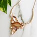 Rose Gold Statement Necklace, Fashion Necklace, Leaf Necklace, Resin Necklace, Necklaces For Women, Gifts For Her, Short Necklace, Bold, Bib 