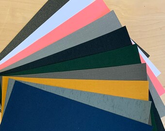 5 Pack - 14&quot; x 9&quot; - Bookcloth Bundle - Mixed Neutrals and Colorful