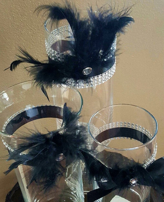 Wedding Centerpiece Vase Set Great Gatsby Winter Etsy