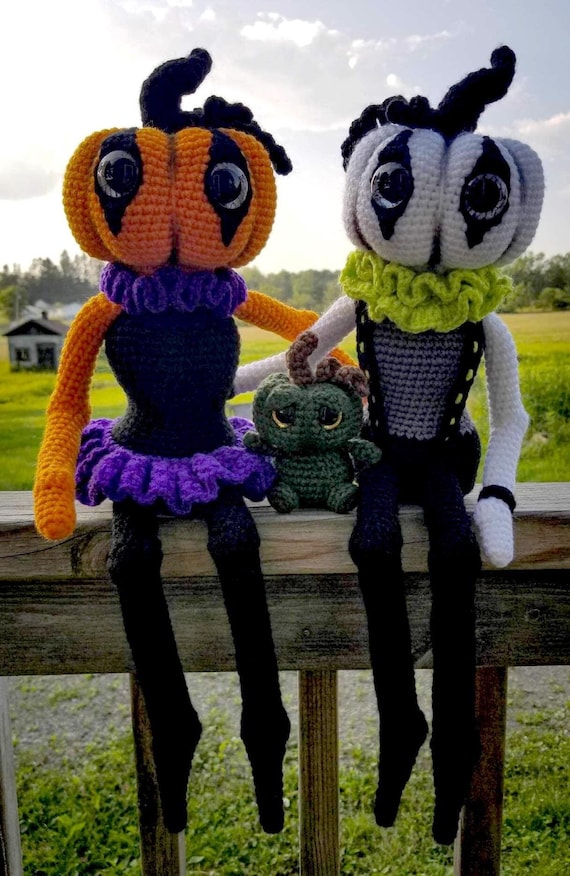 Pumpkin family shelf sitter crochet pattern PDF DOWNLOAD ONLY