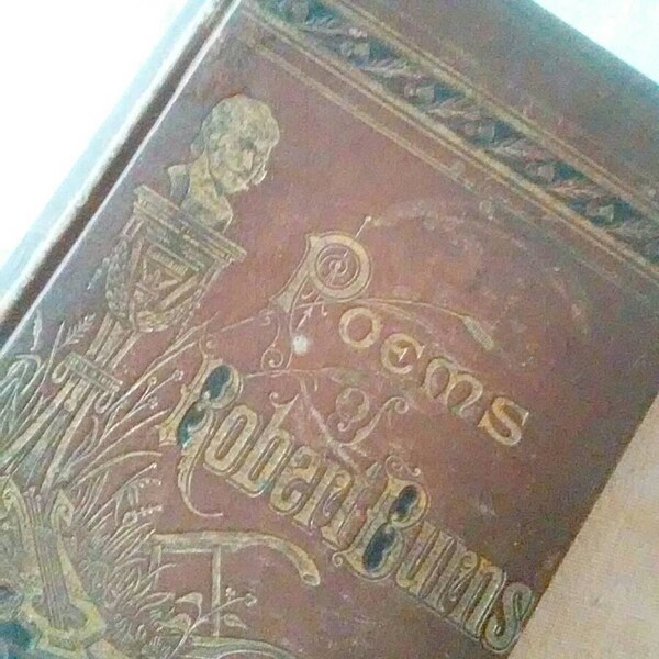 REDUCED: Antique Book of poetry. Vintage Poems. The Illustrated Family Burns... Was 40.00